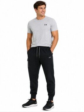 Under Armour Mens Fleece Joggers Black 2XL
